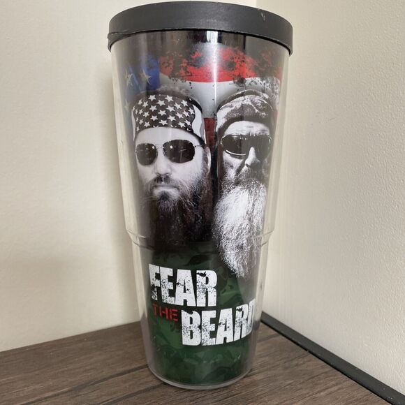 Duck Dynasty Fear The Beard 24 oz Tervis Insulated‎ Tumbler Hot Cold 2013 - Picture 1 of 6